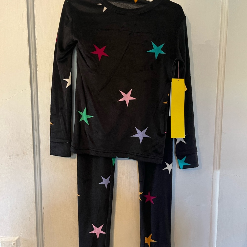 Cat & Jack Black Pajama Set with Colorful Stars